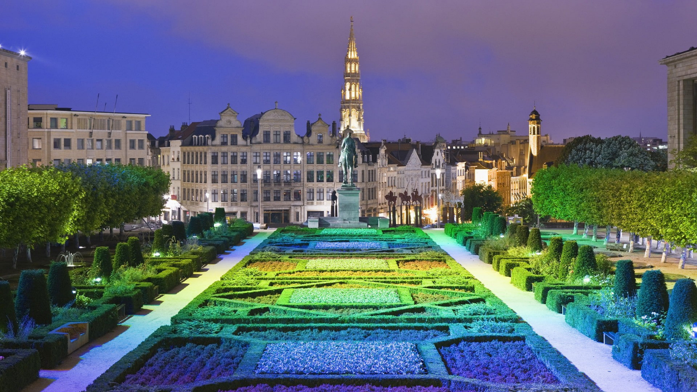 city, cityscape, Belgium, Brussels, garden, architecture, statue, fondq.com